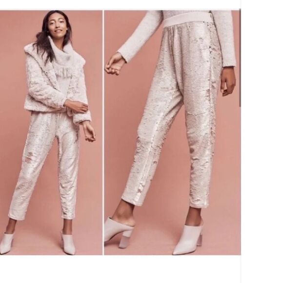 Anthropologie Hei Hei shift sequin joggers Small - Picture 2 of 13